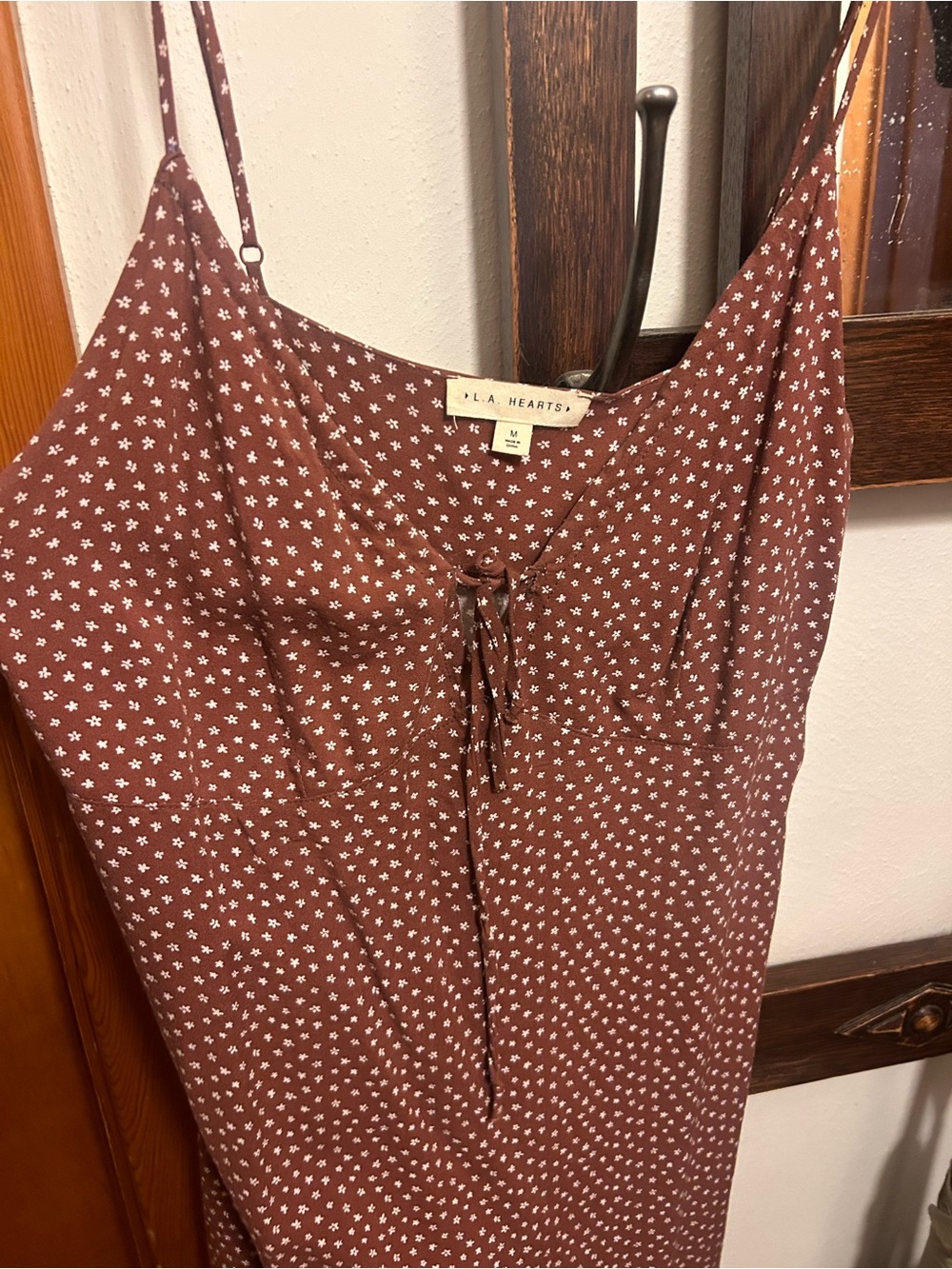 LA Hearts Women's Brown Floral Mini Dress